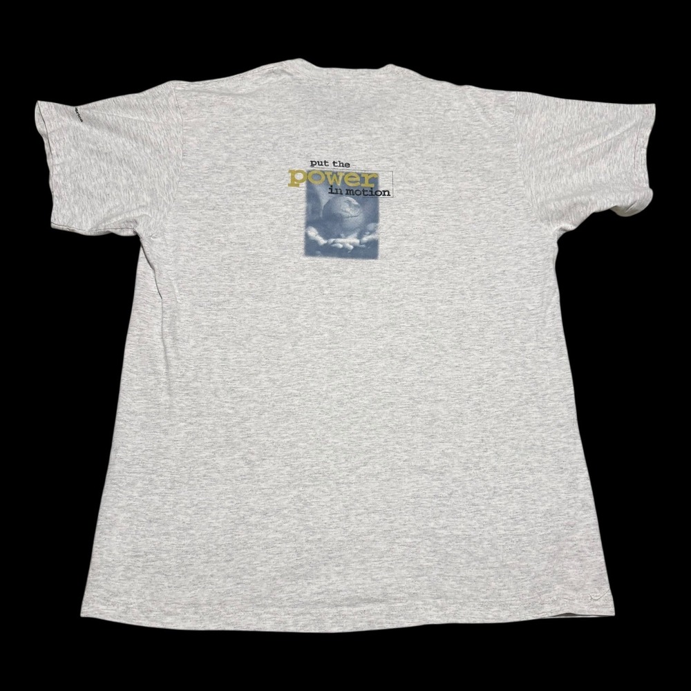 Vintage 90s Superior Put the Power in Motion Gray Shirt Men's XL (Fits L) Flaws